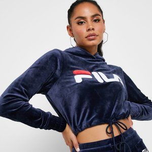Fila Crop Velour Hoodie